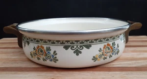 Deutsche 2,5 Qt Kasserolle ohne Deckel ASTA Emaillegeschirr, Fissler, Geranie Villeroy - Bild 1 von 8