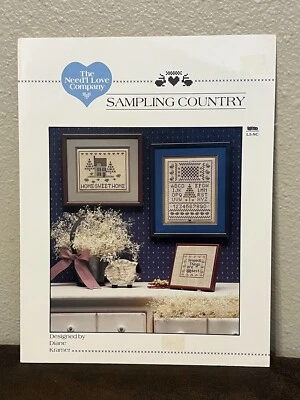 VTG 1985 Sampling Country Living Cross Stitch Need Love Com. Insert Book - Image 1 of 3