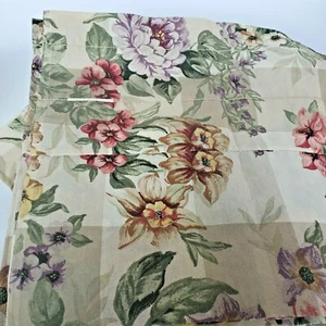 2 Vtg Jubilee Harmony Valance Curtain Green Pink Purple Yellow Floral 72X14 - Picture 1 of 7