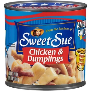 Sweet Sue Chicken & Dumplings, 24 oz Can (Pack of 1), Heat and Serve Soup Meal - Picture 1 of 4