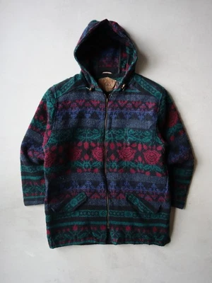 Vintage 80s 90s Woolrich Jacket Womens M Medium Aztec Hooded Wool Blend Full Zip - Image 1 of 4