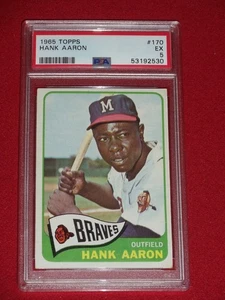 1965 Topps Hank Aaron PSA 5 EX #170 Solid Centering Check out Others! - Picture 1 of 2