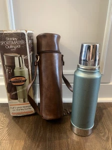 Stanley Thermoskanne Edelstahl Quart Flasche Originalkarton Lederetui unbenutzt - Bild 1 von 17
