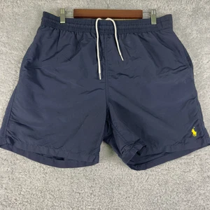 Polo Ralph Lauren costume da bagno uomo XL blu navy giallo pony costume da bagno pantaloncino - Foto 1 di 7