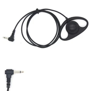 3.5mm D Shape Listen Only Soft Rubber Earpiece Headset For Motorola Radio - Afbeelding 1 van 3