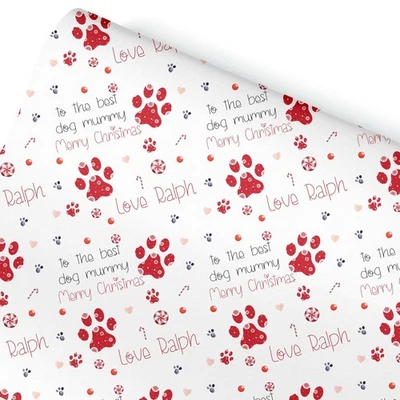 FIVE STAR PARTY Personalised Dog Gift Wrap Christmas Wrapping Paper Gift Wrap Fun, Animals