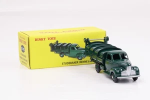 DINKY Jouets Atlas Studebaker Benne a Ordures LKW Prototype Vert 25 VS - Picture 1 of 4