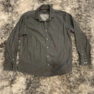 Banana Republic Mens Large Gray Casual Button Up Dress Shirt - Picture 1 of 5