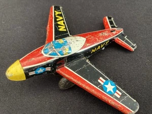 1950’s Japan United States Navy 1820 Tin Litho Plane Friction Toy - Picture 1 of 7