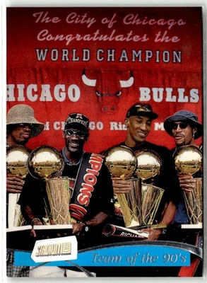 1997-98 体育场俱乐部 #5 公牛队 - 90 年代球队 — 第 1/2 张图片