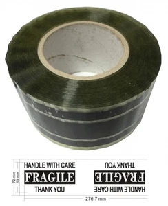 5 Nastro sigillante industriale in cartone manico fragile con cura (3" x 220 iarde 2,2 mil) - Foto 1 di 1
