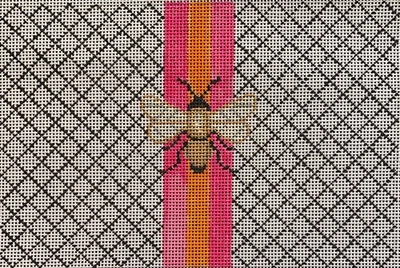 Needlepoint Handpainted Suzie Vallerie Bee Clutch 6x9 - Image 1 of 4