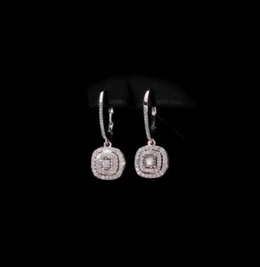 Sterling Silber Diamant Halo Ohrhänger 1/2 ct. t.w. UVP 700€ - Bild 1 von 10