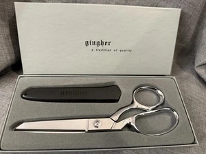 Gingher Knife-Bordge G-8L Forbici Sinistro Bordo Coltello Cromato Vintage - Foto 1 di 8