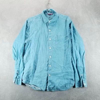 Tommy Bahama Shirt Mens Medium Blue 100% Linen Long Sleeve Button Front Casual - Image 1 of 4