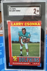 1971 Topps #45 Larry Csonka Miami Dolphins SCG 2! - Picture 1 of 3
