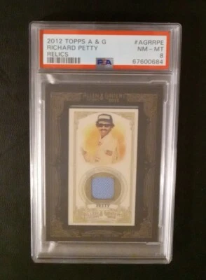 2012 Allen & Ginter Richard Petty Framed Mini Relic PSA 8 NM-MT - Image 1 of 2