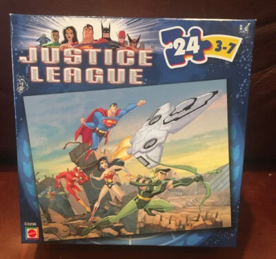 Rompecabezas Matel Liga de la Justicia 24 piezas edades 3-7 10" x 13" Superman/Wonderwoman ETC Foto 1 de 4