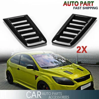 2x Car Universal Cooling Bonnet Louver Hood Air Flow Intake Vent Scoop Cover New - Image 1 of 4