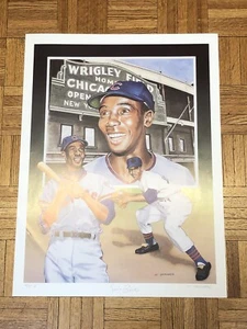 Ernie Banks SIGNED Lithograph By W. Dormer - Edition A/P V - 24 x 18 - READ - Picture 1 of 12
