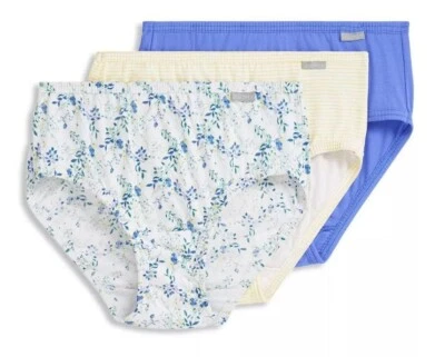 Nuevo Jockey Mujer Talla 7 Ropa Interior Elance Algodón Bikini Paquete de 3 Azul Amarillo Foto 1 de 3