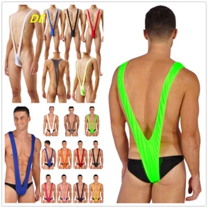 DE Herren Mankini Sexy Nylon String Body V-Form Slip Thong Erotische Unterwäsche - Picture 1 of 118