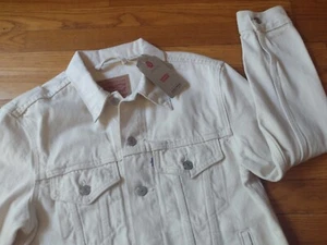 NWT, $98. MSRP , Women's Levi Off White 00% Cotton Denim Jean Jacket - Picture 1 of 12