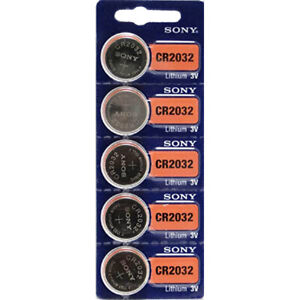 5 X Sony CR2032 3V Cell Battery Cell Coin Replace Cr Br DL Ecr Kcr Lm 2032