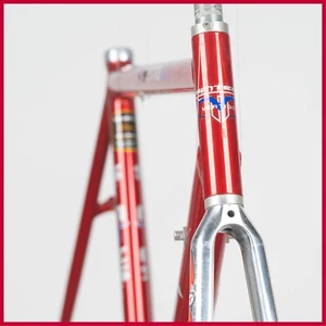 NOS SINTESI VERTIGO EASTON ELITE ALUMINIUM FRAME VINTAGE RACING BICYCLE BIKE RED - Picture 1 of 20