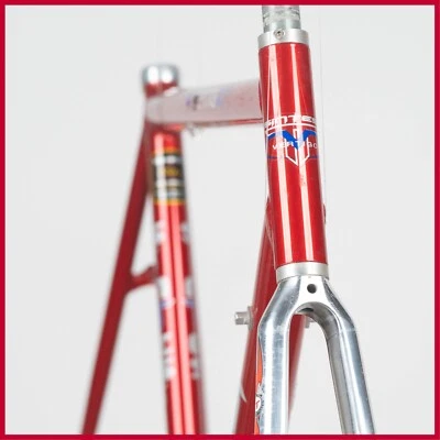 NOS SINTESI VERTIGO EASTON ELITE ALUMINIUM FRAME VINTAGE RACING BICYCLE BIKE RED - Image 1 of 4
