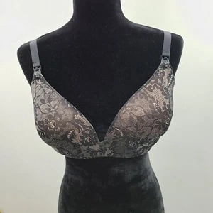 Gilligan & Omalley Nursing Southern Gorge Padded Bra Black Wire Free Size 38D - Picture 1 of 11