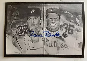 Robin Roberts Phillies Auto Signed Ephemera Steve Carlton 2 Greatest Pitchers - Picture 1 of 5
