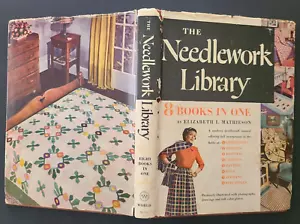 Vtg 1949 1st Ed The Needlework Library Embroidery Tatting Crochet Knit Rug Quilt - Picture 1 of 24