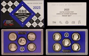 2023-S Proof American Women Quarters Set - 5 coin Set - Box & COA - Picture 1 of 5