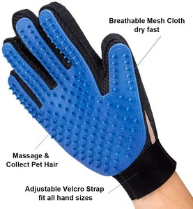 Pet Hair Remover Glove Gentle Grooming Glove Brush Deshedding Glove Massage Mitt