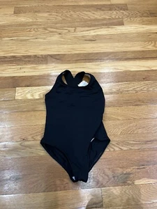 Child Play Girls Black Red Studded Swim Suit Body Suit One Piece Size 5 - Picture 1 of 4