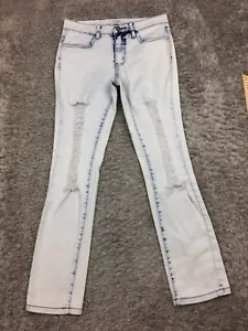 Venus Skinny Damenjeans Größe 4 weiß blau wasch Denim Stretch Distressed - Bild 1 von 13