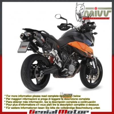 Mivv Exhaust Mufflers Oval Carbon for Ktm 990 Supermoto Smt 2009 > 2013 - Изображение 1 из 4