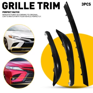 3Pcs For 2018-2020 Toyota Camry SE XSE Front Bumper Lower Grille Trim Molding R - Picture 1 of 10