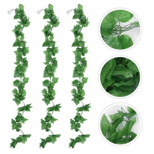 5 Pcs Artificial Grape Leaves Simulation Vines Green Decorations Faux - Picture 1 of 12