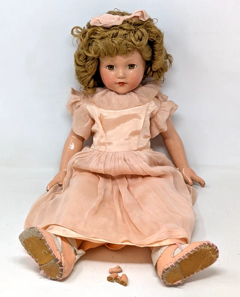 Muñeca vintage de 21" Effanbee Anne Shirley Little Lady composición ojo dormido años 40 Foto 1 de 4