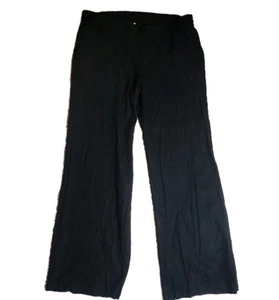 Old Navy Pull On Leinenmischung Hose Damen Large schwarz weites Bein fließend entspannt - Bild 1 von 18