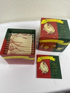 Box Of 12  Adornments Ornaments By Family Life w/40 Page Minibook - Vintage - Picture 1 of 12