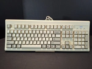 Vintage 1997 IBM KB-8923 07H0666 Klawiatura przewodowa PS/2 Niebieskie logo K1 - Zdjęcie 1 z 9