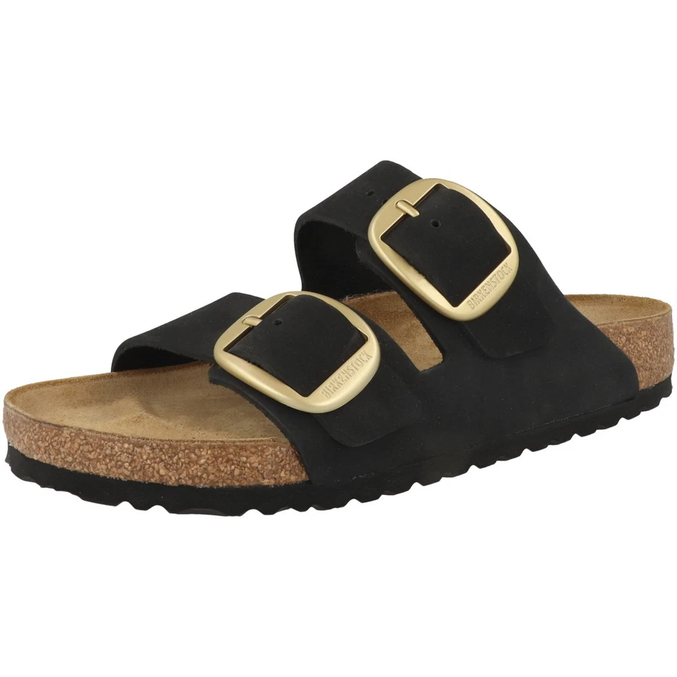 Birkenstock Arizona Big Buckle Nubuck Cuir Sandales Normal Femme Sandalettes - Photo 1/1