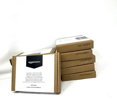 Amazon Basics DisplayPort (Source) to HDMI (Display) 3ft Cable Lot of 5 - Image 1 of 4