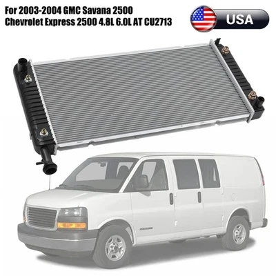 Genuine Radiator fit 2003-2004 Chevrolet Express 2500 3500 GMC Savana 2500 3500* - Imagem 1 de 4