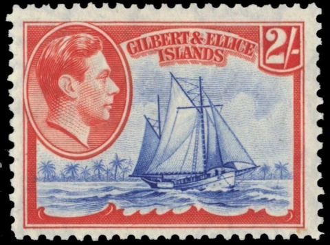 GILBERT & ELLICE 49 (SG52) - King George VI "Cutter Nimanoa" (pa85086) Cover