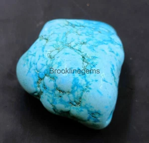 Natural Certified 340-370Ct Sky-Blue Turquoise Raw Rough Loose Gemstone 25S - Picture 1 of 8