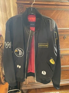 Bomber Zara uomo donna zip patchwork lunghezza media nero taglia M - Foto 1 di 4